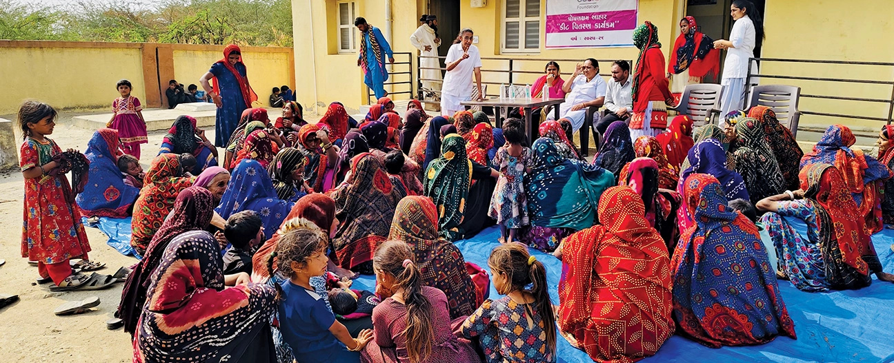 Community gathering at an AGEL CSR programme