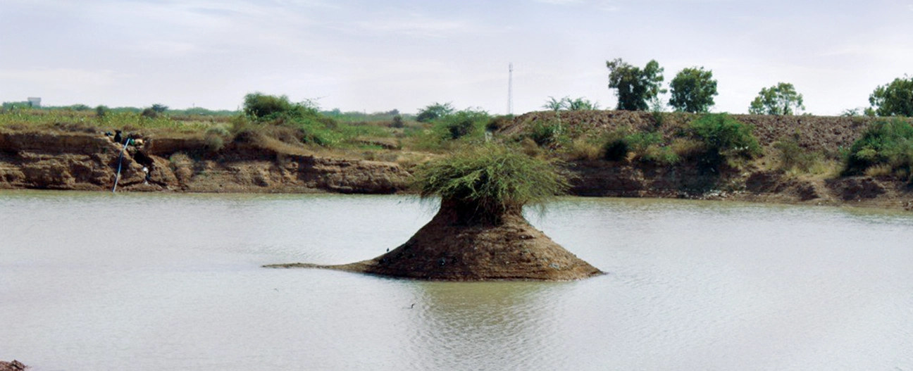 Restored/rejuvenated water body near an AGEL site