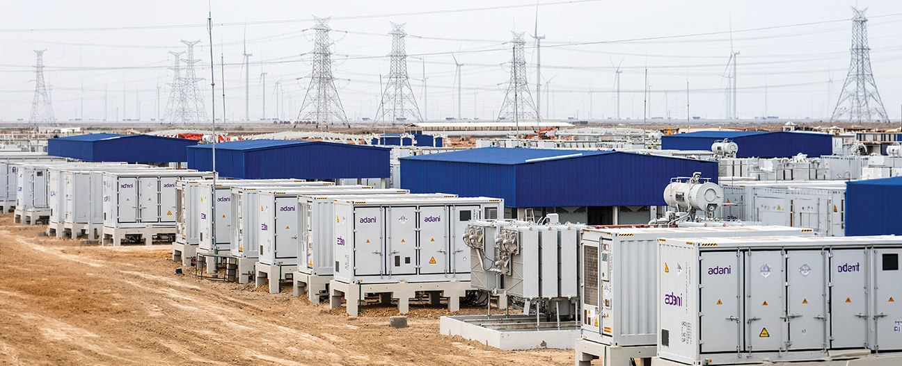 Khavda, Gujarat (battery energy storage containers, Adani-branded)